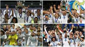 Celebraciones del Real Madrid en Champions, Mundial de Clubes, Supercopa de España y Supercopa de Europa en 2017.