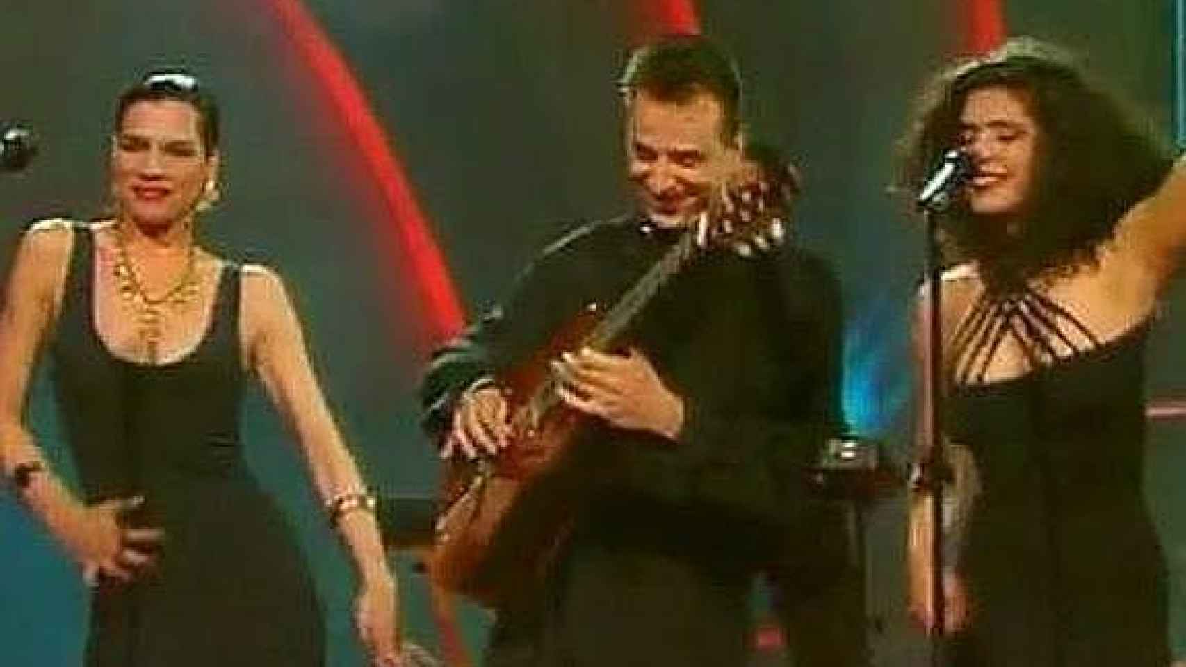 Las Azúcar Moreno durante su participación en Eurovisión.