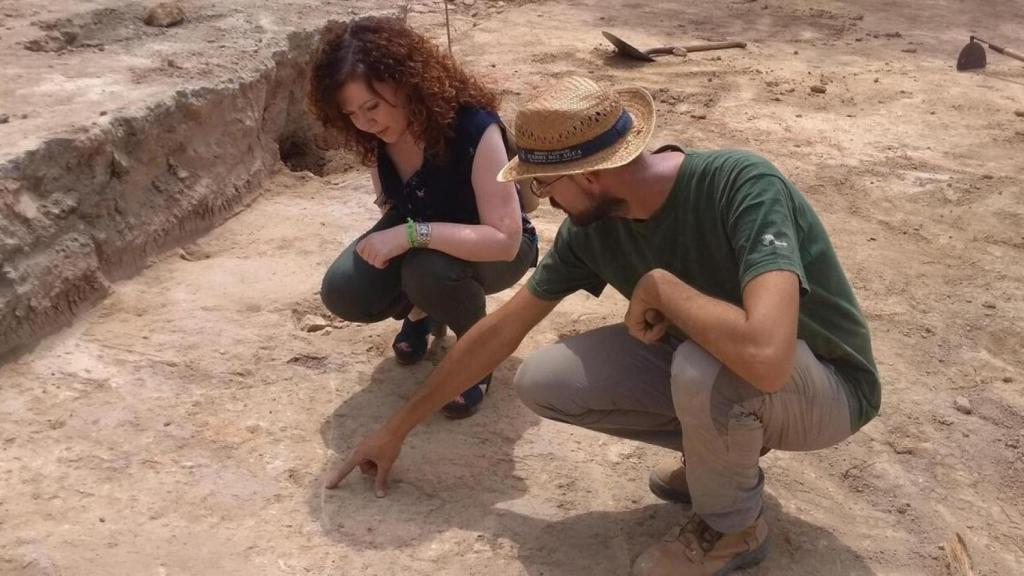 Restos del templo localizado en Coria del Río.