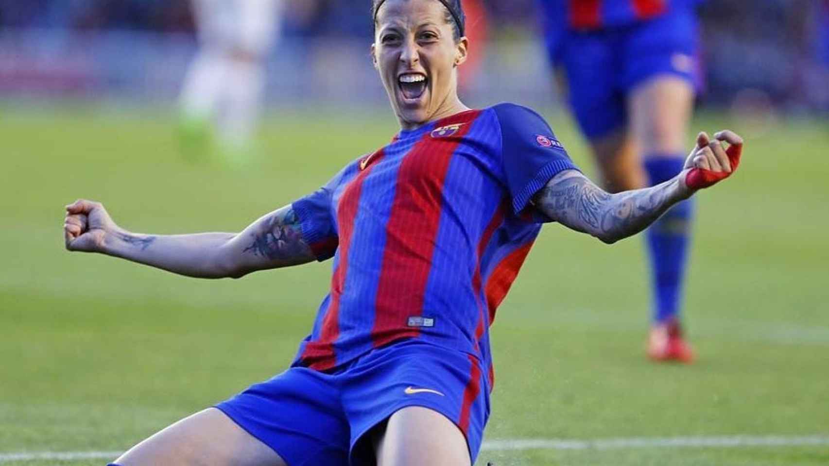 Jenni Hermoso, en un partido con el FC Barcelona. Foto: Instagram (@jennihermoso)