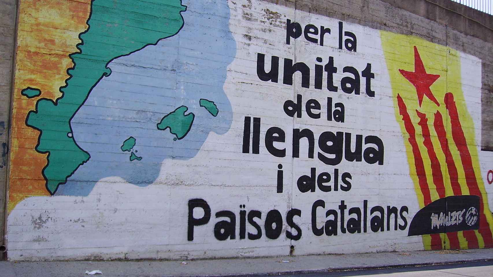 Grafiti de ideología pancatalanista.