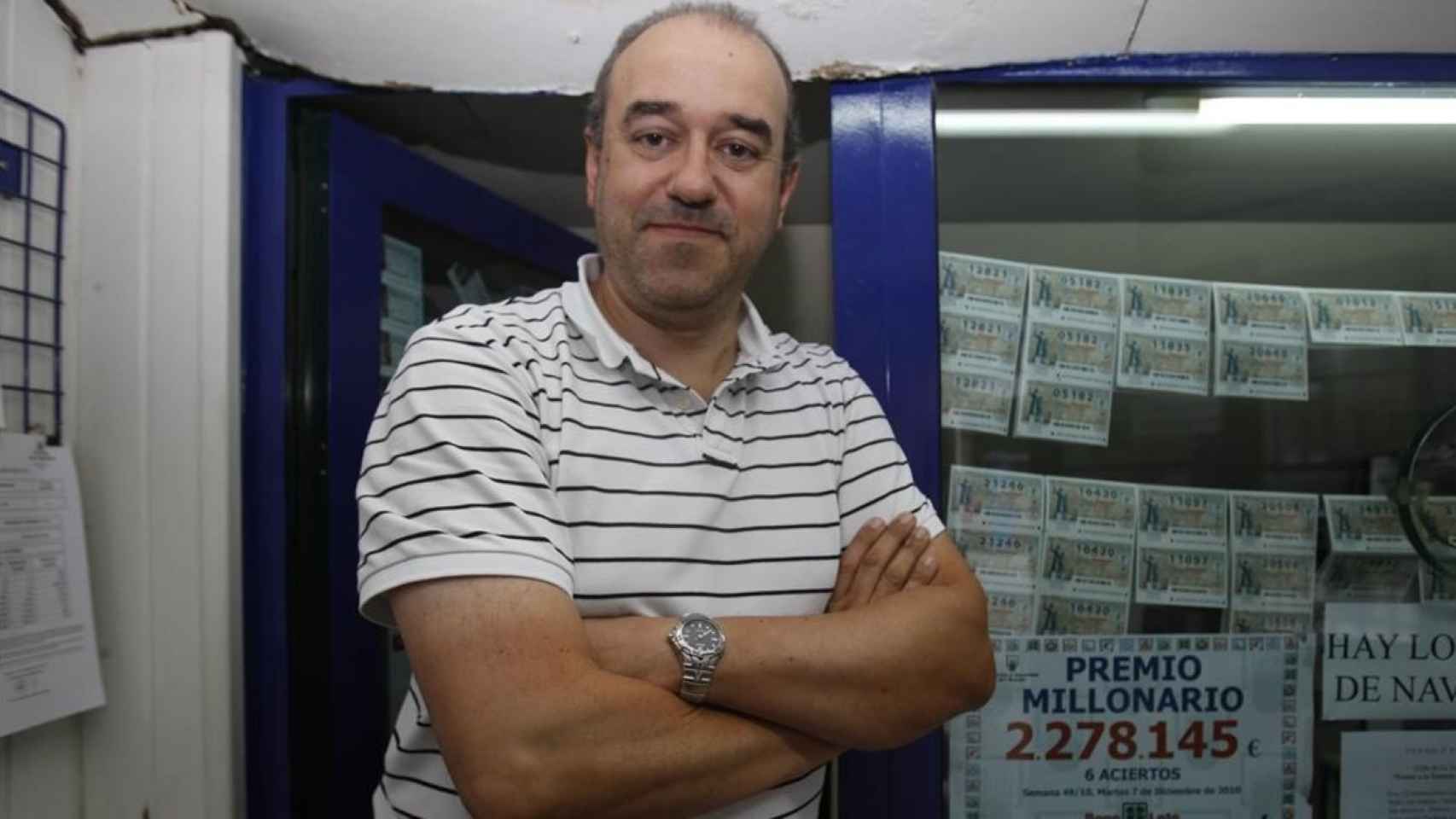 Manuel Reija, lotero que presuntamente engañó al propietario del boleto premiado de la Primitiva.