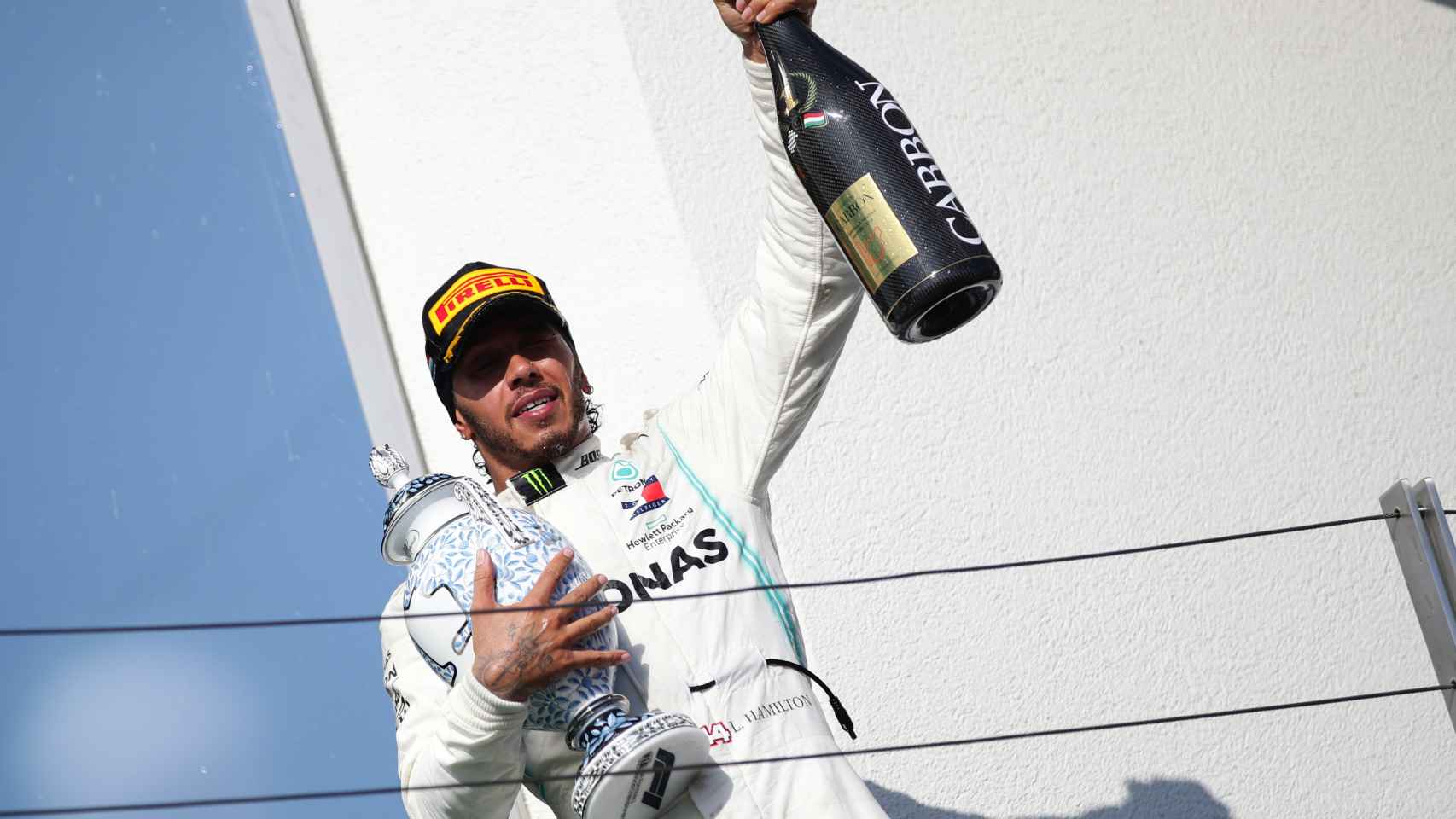 Lewis Hamilton, tras ganar el Gran Premio de Hungría del Mundial de Fórmula 1