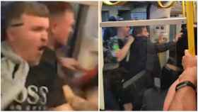 Batalla campal entre hooligans del Liverpool y el Manchester City en el metro de Londres