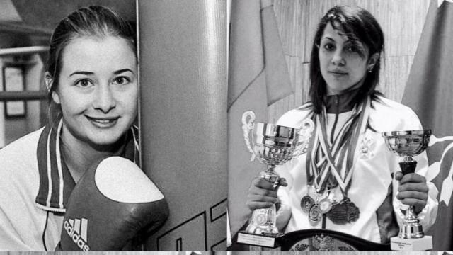 Fatima Zhagúpova y Elina Guisméyeva. Foto: Instagram (@russian_kickboxing_federation)