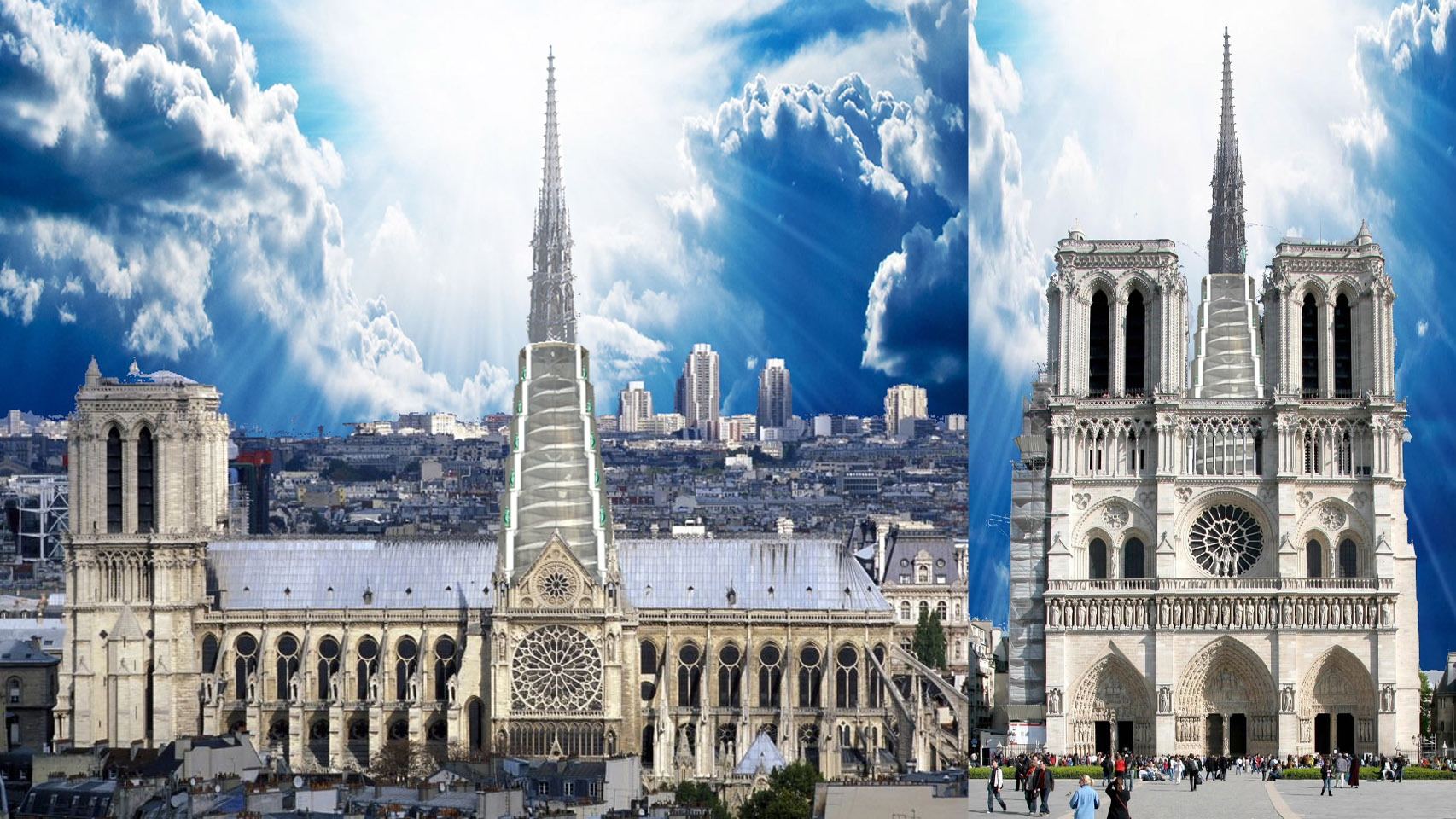 Así sería la catedral de Notre Dame reconstruida por arquitectos españoles:  más alta y con mirador