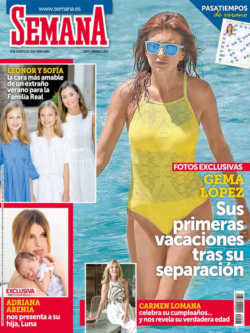 Gema López, portada de 'Semana' en el verano de 2018.
