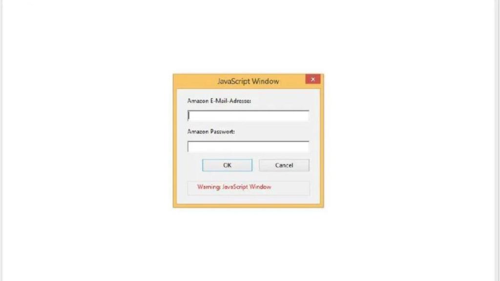 Mensaje del PDF falso de Amazon