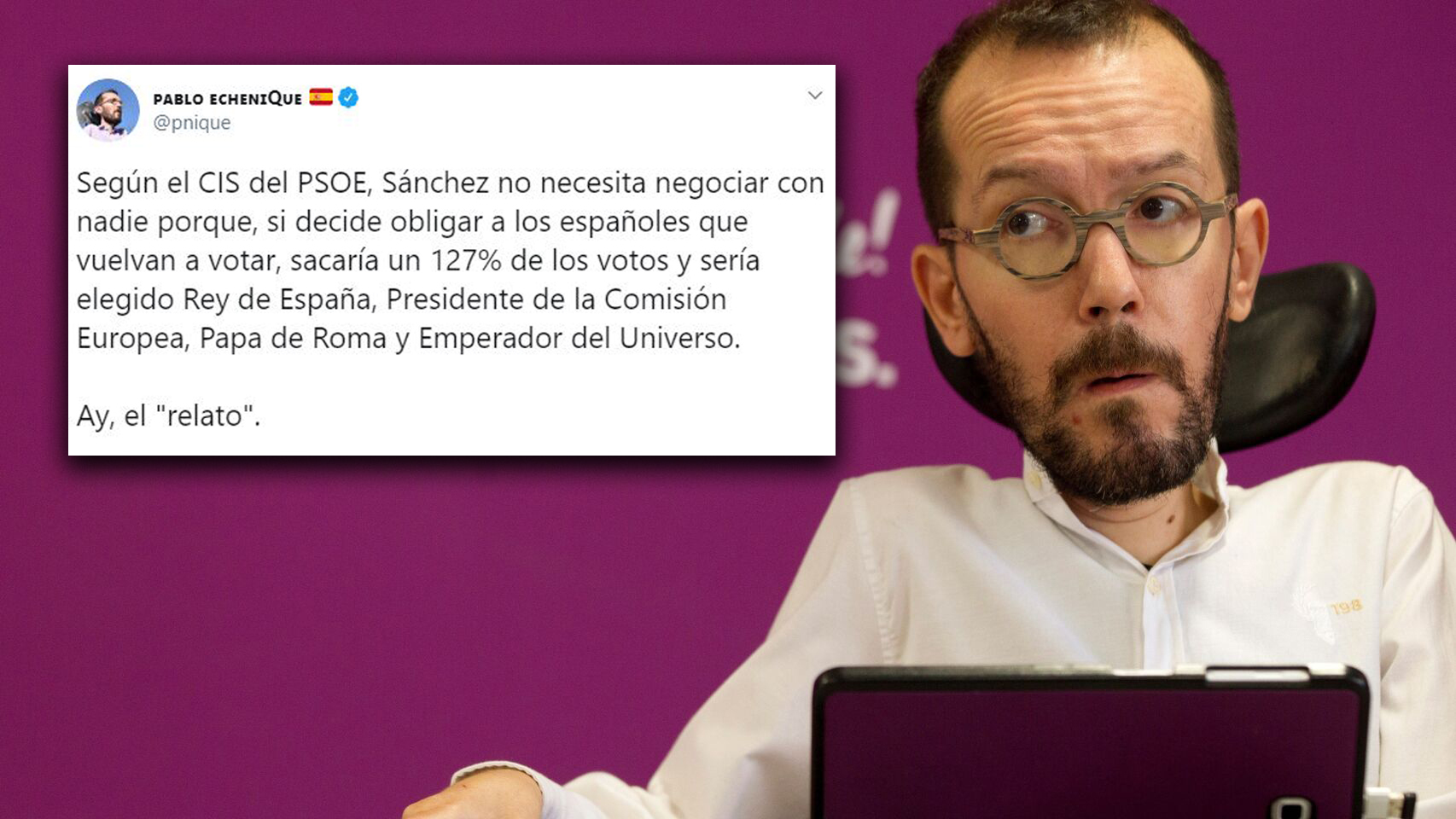 Pablo Echenique, diputado de Podemos.