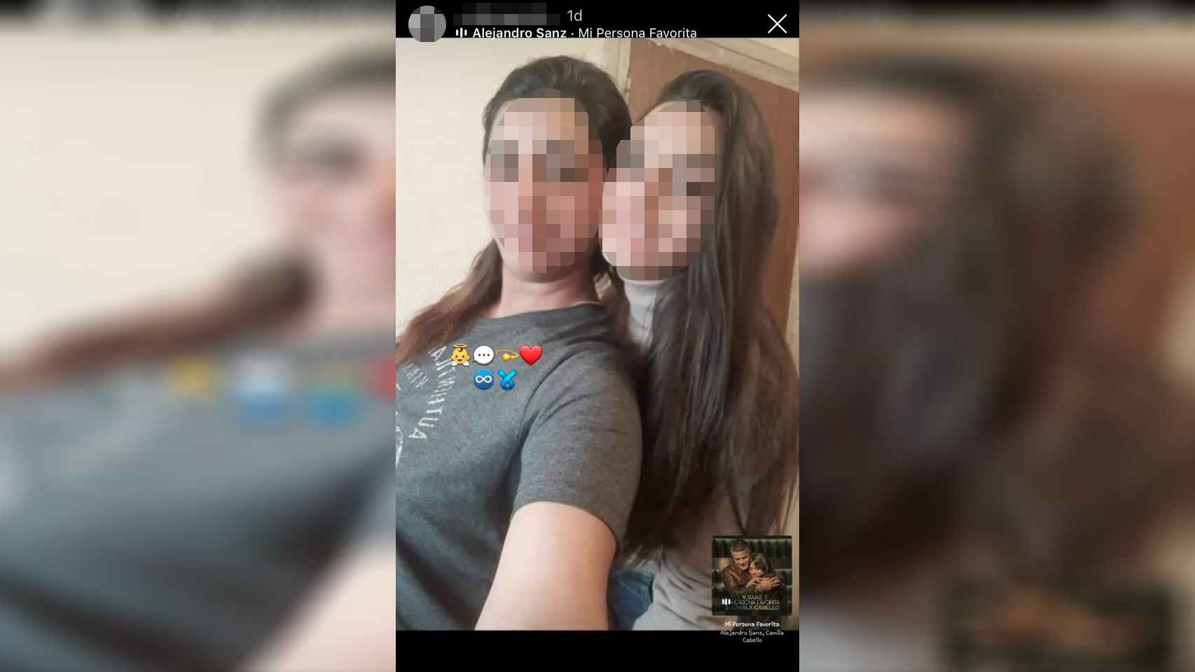 Una 'storie' de instagram donde G., posa junto a su madre, Monika, quien murió asesinada el pasado mes de junio