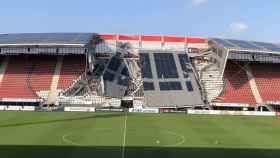 El estadio del AZ Alkmaar, destrozado por el viento. Foto: Twitter (@AZAlkmaar)