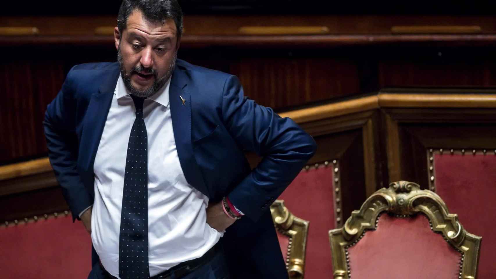 Matteo Salvini, en el Parlamento italiano.