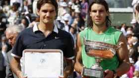 Federer y Nadal, tras la final de Roland Garros