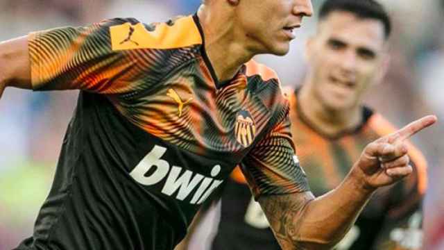 Rodrigo Moreno celebra un gol con el Valencia. Foto: Instagram (@rodrigom_91)