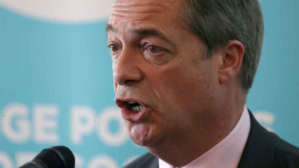 Nigel Farage, líder del Partido del Brexit, en una foto de archivo.