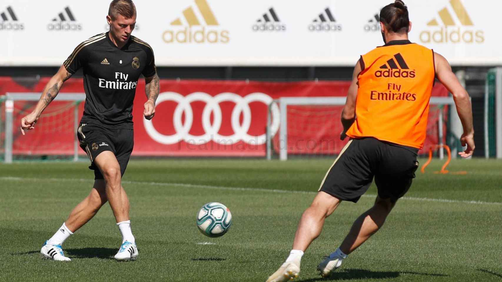 Bale y Kroos entrenando con el Real Madrid