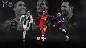 Los tres nominados para el mejor jugador de la UEFA. Foto: www.uefa.com