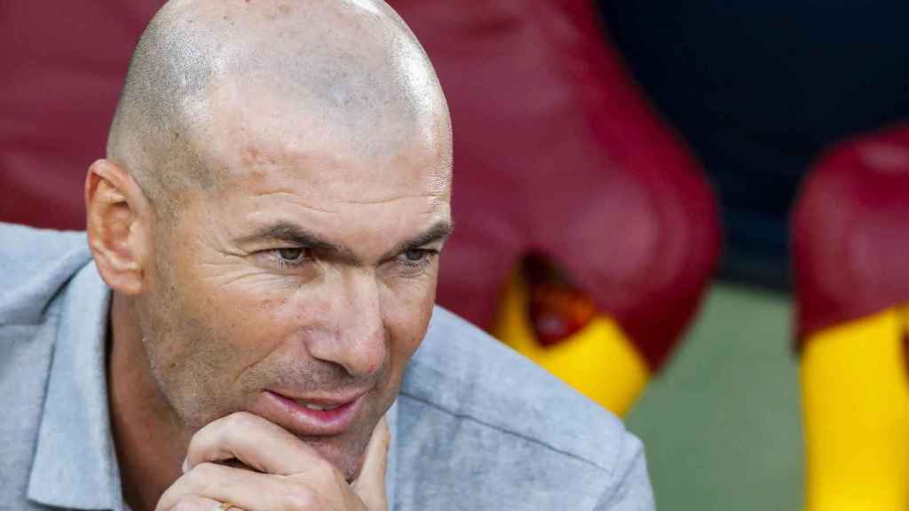 Zidane, durante un partido del Real Madrid