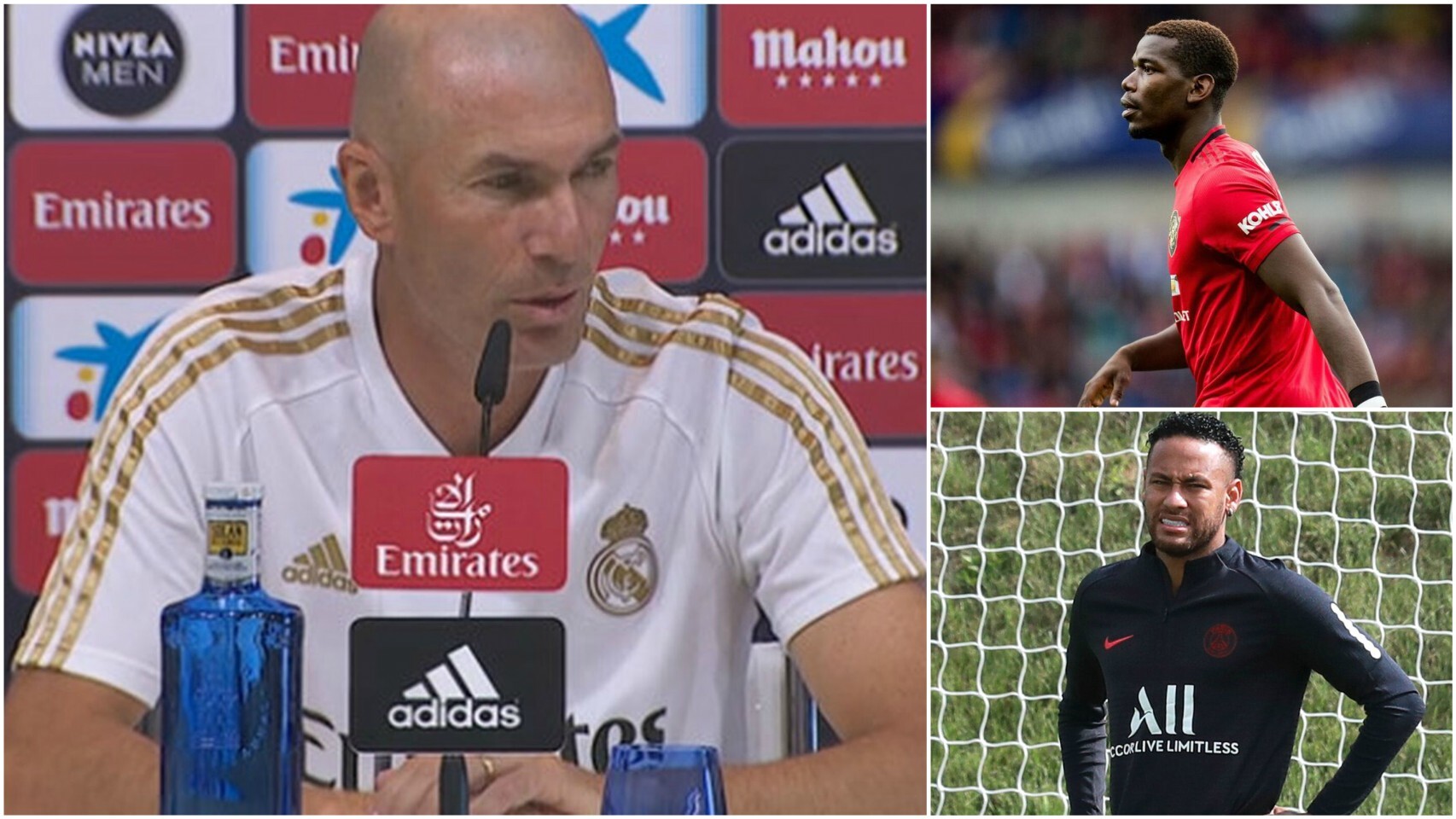 Zidane, Neymar y Pogba.
