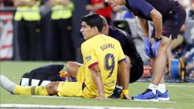 Luis Suárez se lesiona ante el Athletic