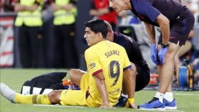 Luis Suárez se lesiona ante el Athletic