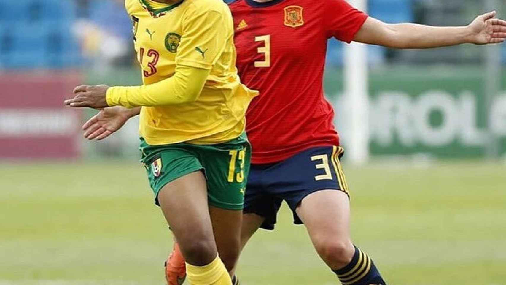 Eunate Arraiza, en un partido con la selección española de fútbol femenino. Foto: Instagram (@eunate14)