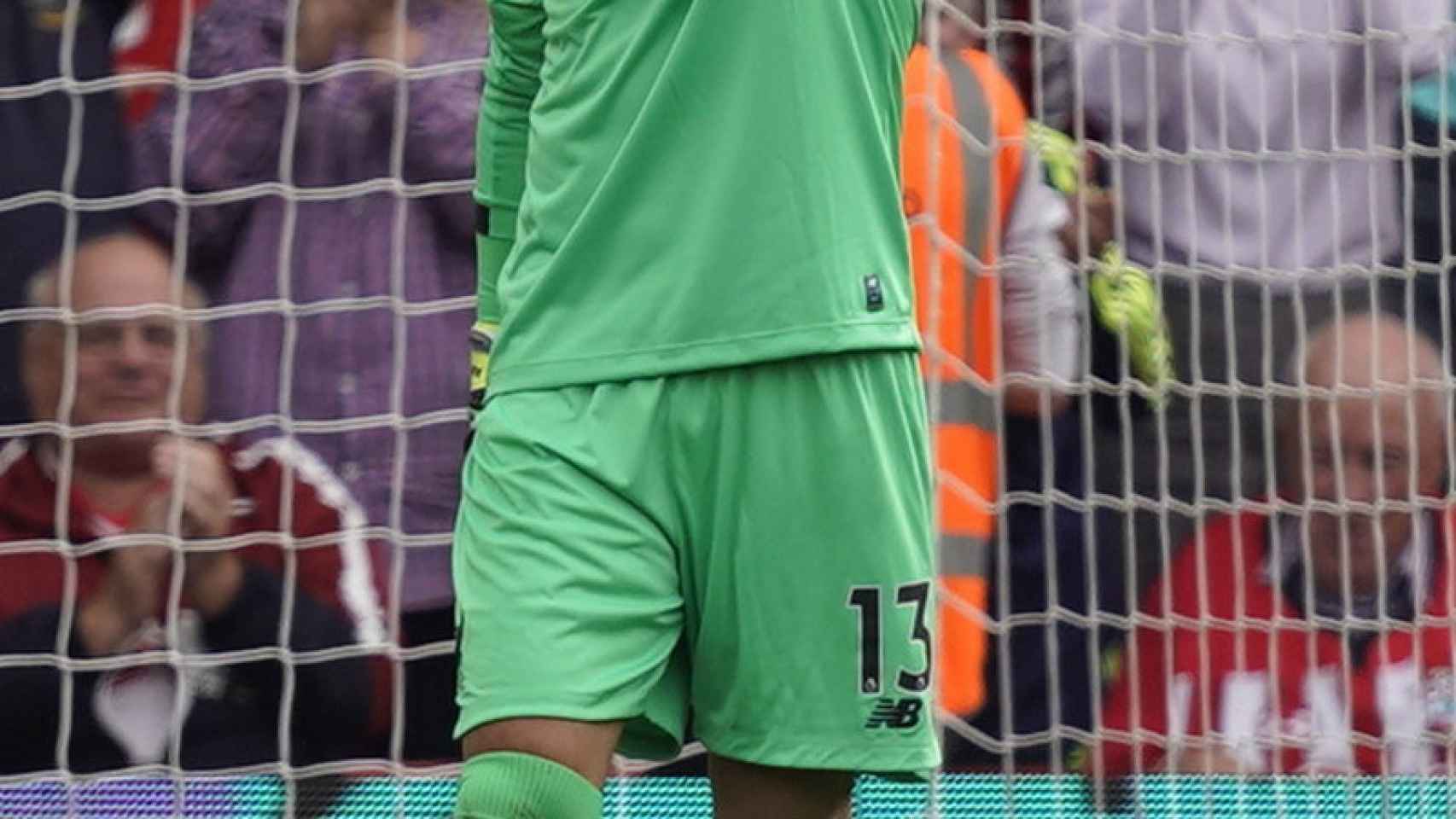 Adrián, portero del Liverpool, durante el partido contra el Southampton