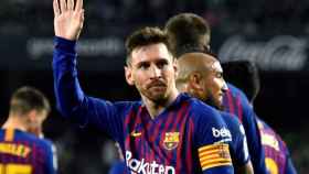 Messi, en un partido del Barcelona ante el Betis