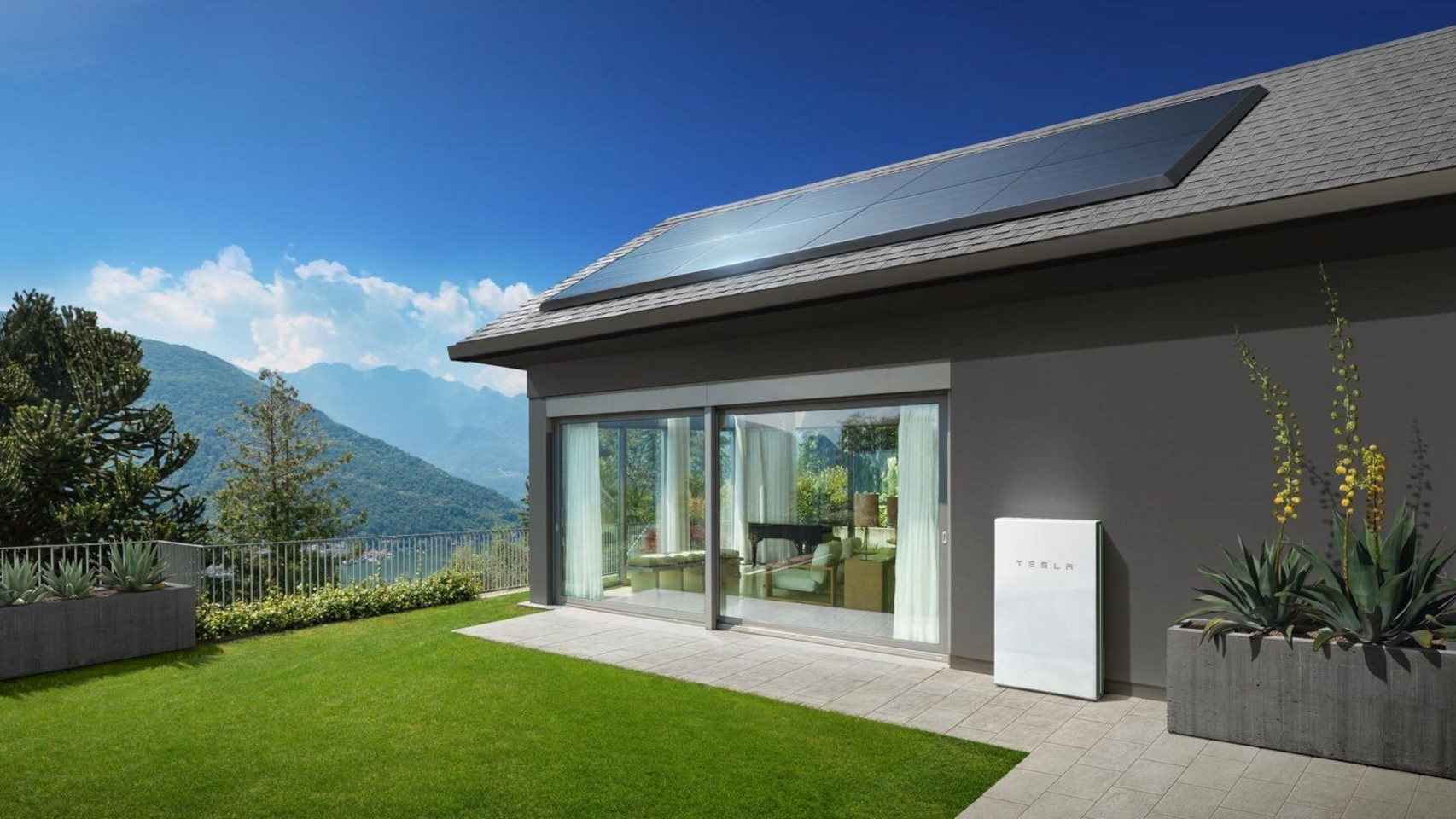 Paneles solares de Tesla y batería