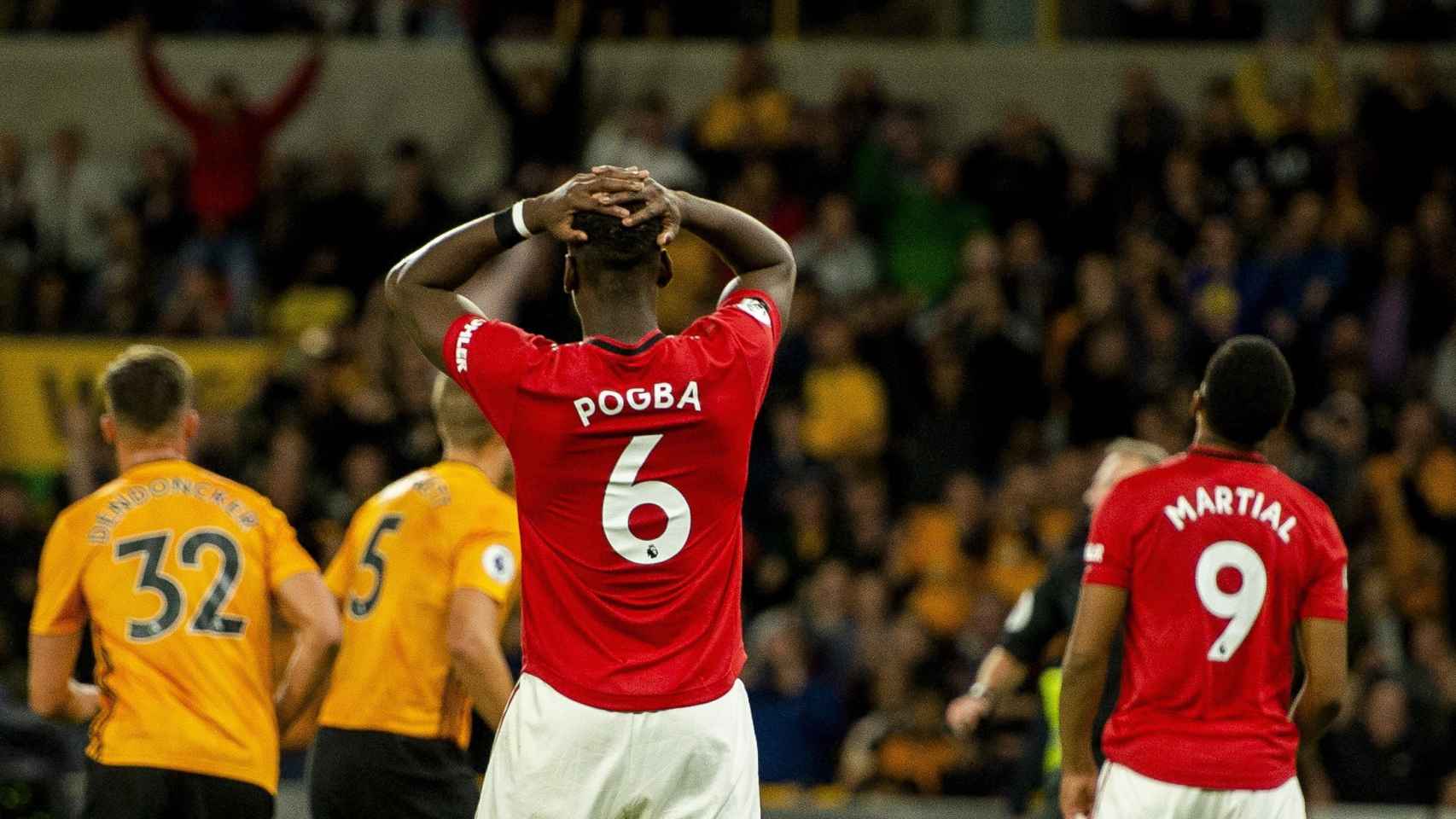 Paul Pogba, tras fallar un penalti contra los Wolves
