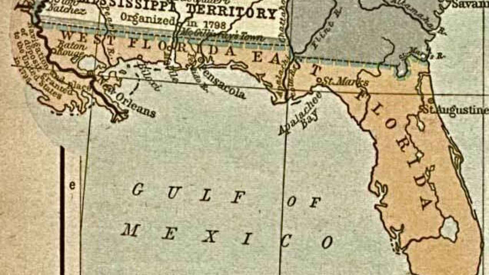 Mapa de la Florida española (1803).