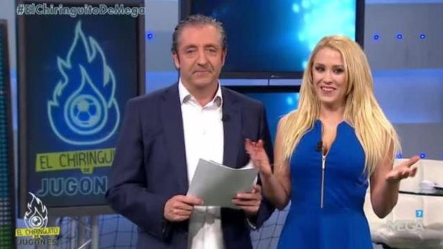 Laura Gadea y Josep Pedrerol en El Chiringuito