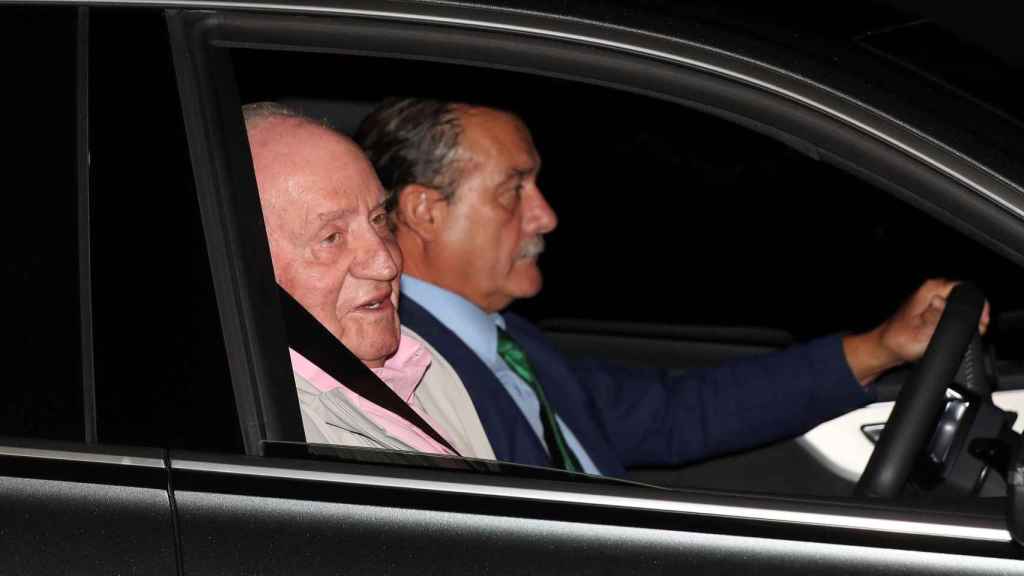 El rey emérito a su llegada al Hospital Universitario Quirónsalud de Pozuelo.