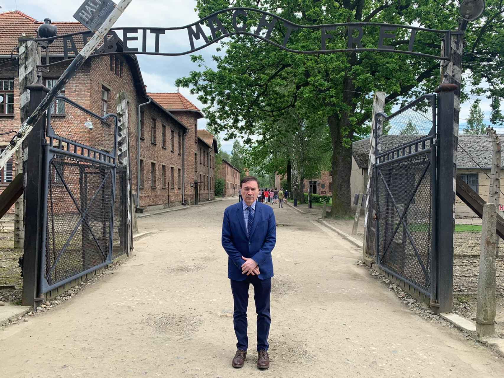 El director de EL ESPAÑOL, en Auschwitz.