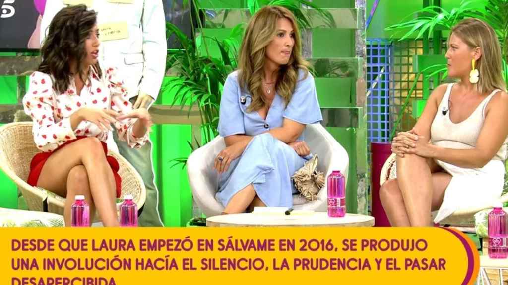 Laura Fa, Núria Marín y Cristina Soria en una imagen de Telecinco.