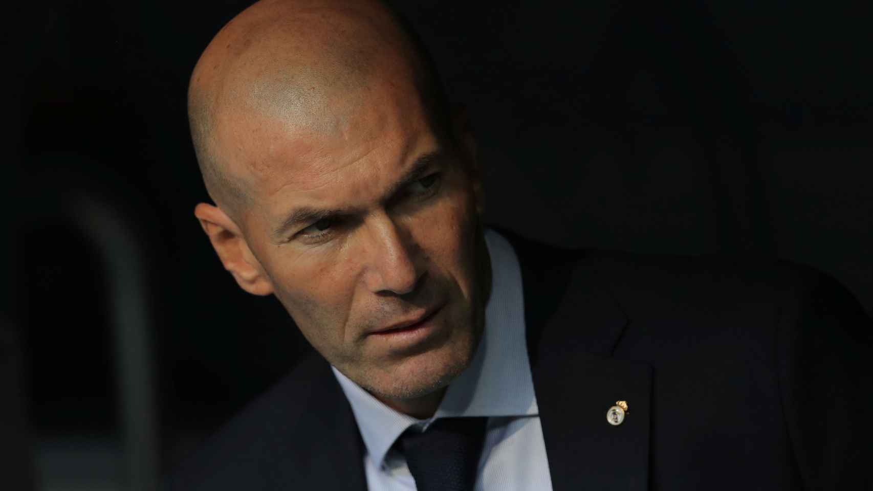 Zinedine Zidane, en el partido entre el Real Madrid y el Valladolid
