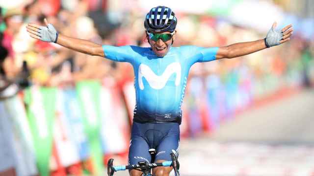 Nairo Quintana, tras ganar la segunda etapa de La Vuelta