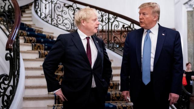 Primer encuentro de Trump y Johnson.