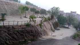 Captura de video de la fuerte tormenta, acompañada de granizo que está cayendo en Rivas Vaciamadrid