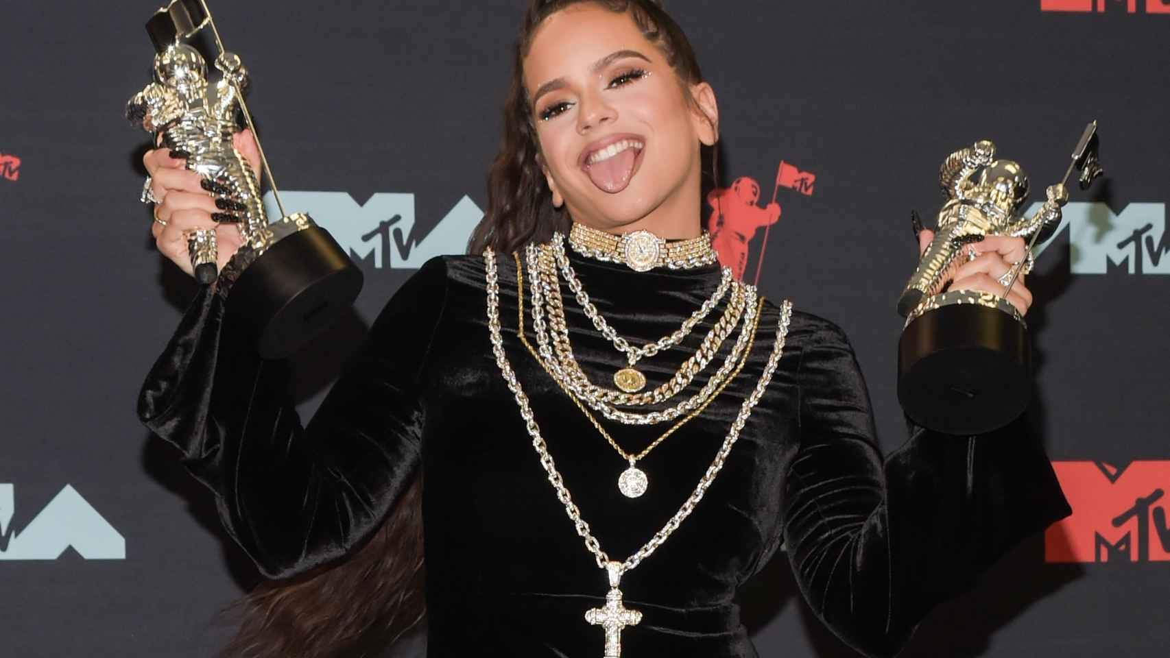 Rosalía en los MTV Music Awards.