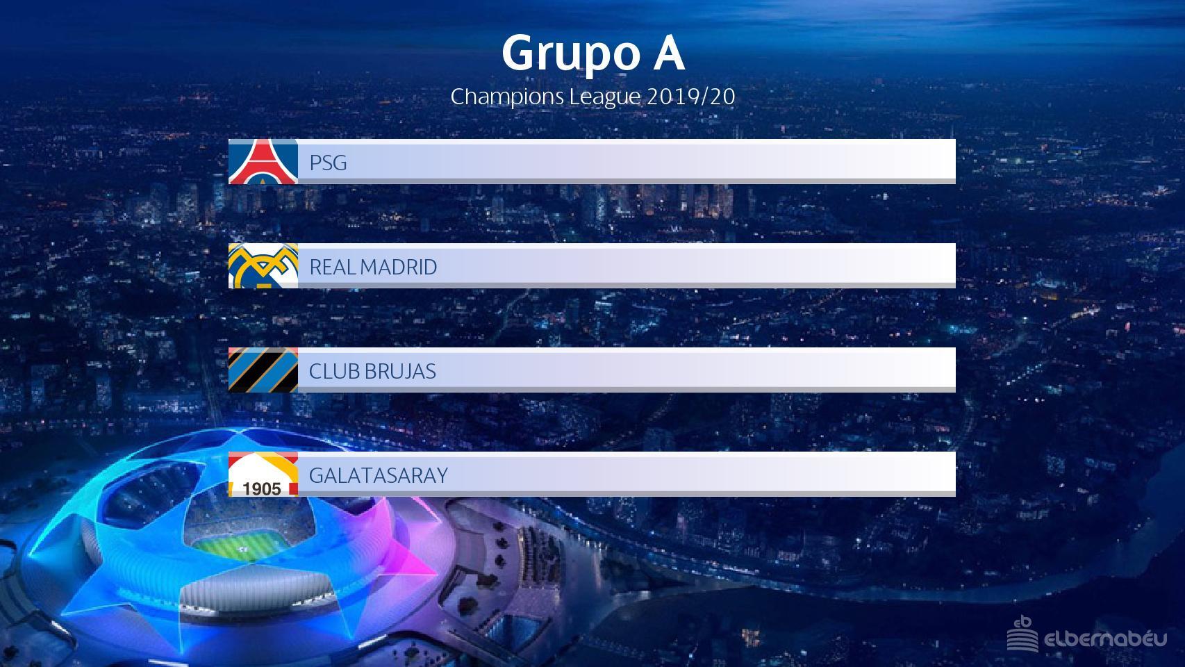 El Real Madrid se medirá a PSG, Brujas y Galatasaray en la fase de grupos de la Champions