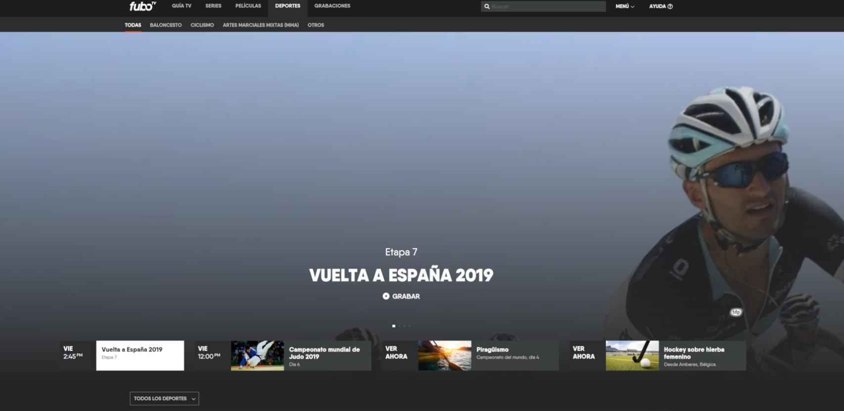 Deportes en fuboTV