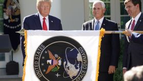 U.S. President Trump hosts U.S. Space Command launch event at the White House in Washington