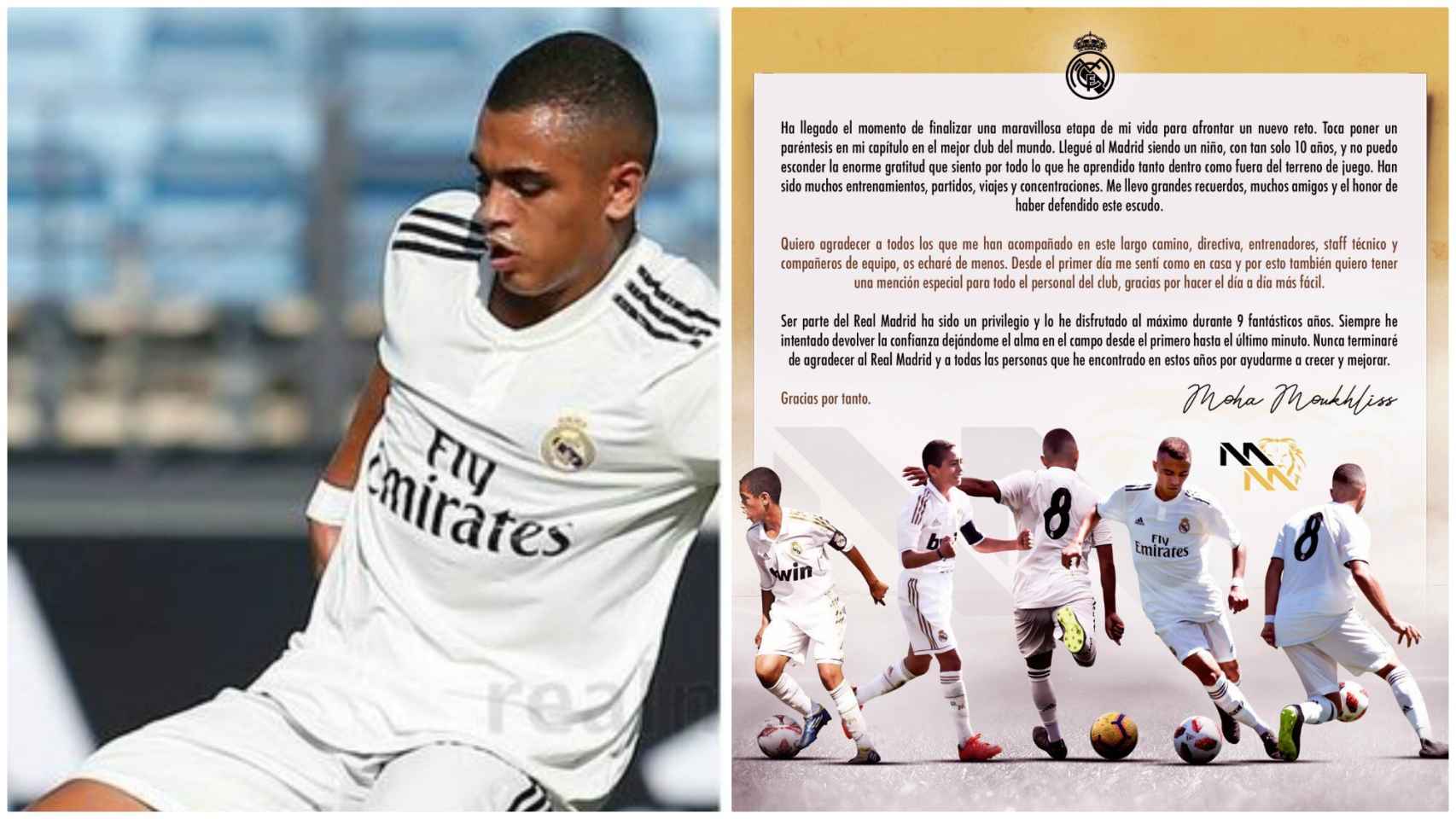 Moha  anuncia su salida del Juvenil del Real Madrid. Foto: Twitter (@mohita_6)