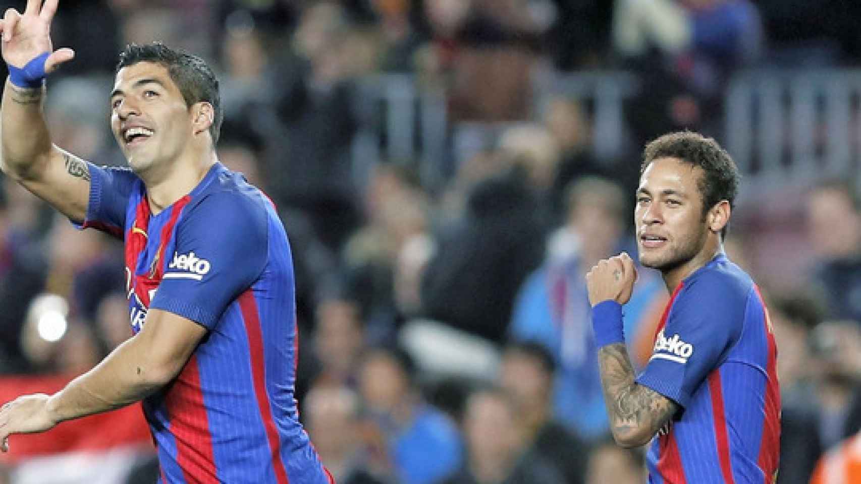 Luis Suárez y Neymar en el Barcelona
