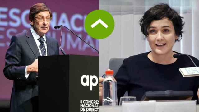 COMO LEONES: José Ignacio Goirigolzarri (Bankia) y Adriana Domínguez (Adolfo Domínguez)