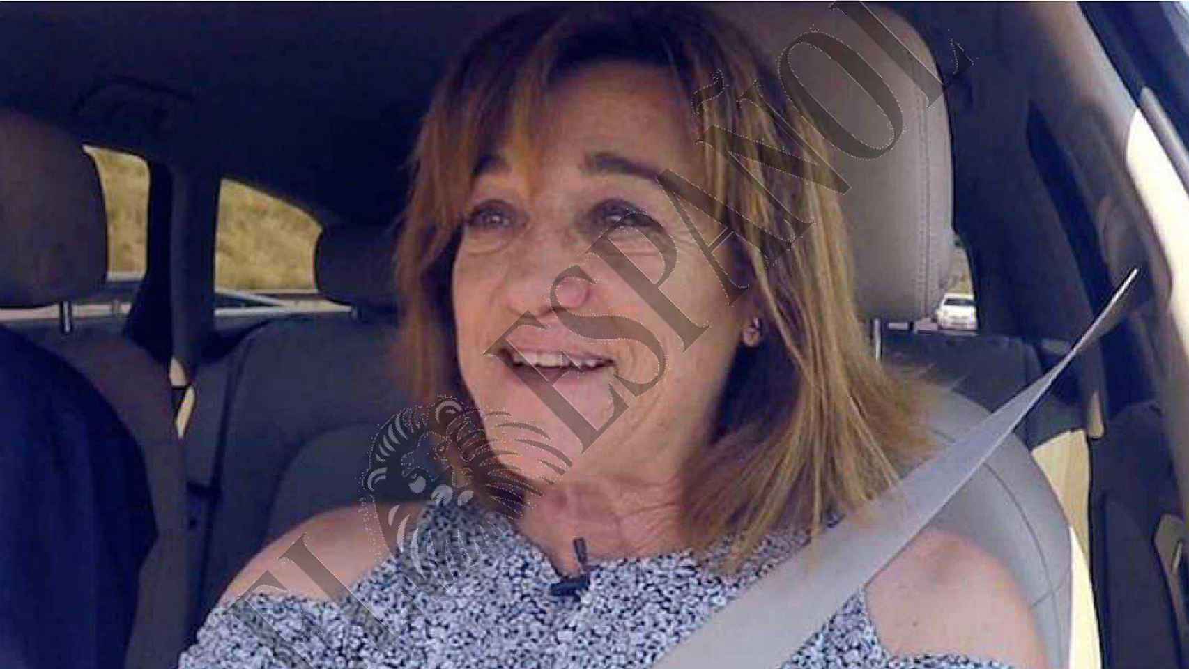 Blanca Fernández Ochoa, en el coche en el que desapareció.