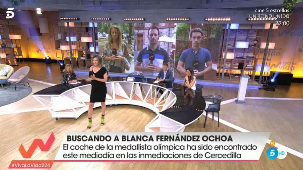 Barneda cubriendo la desaparición de Blanca Fernández Ochoa.