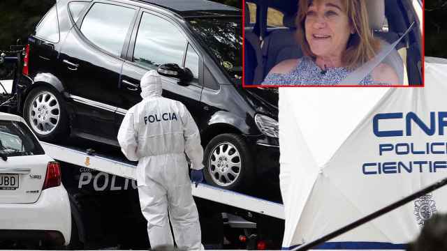 La Policía científica analiza el coche de Blanca Fernandez Ochoa.