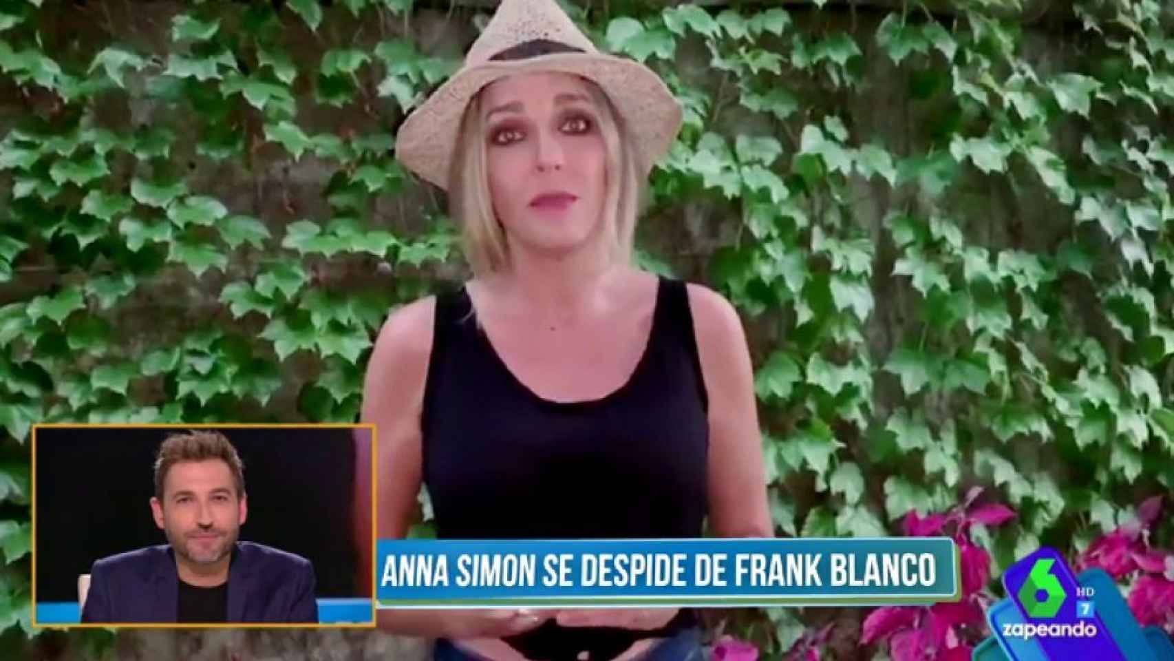 Anna Simón no ha dudado en interrumpir sus vacaciones para despedirse de Frank Blanco.